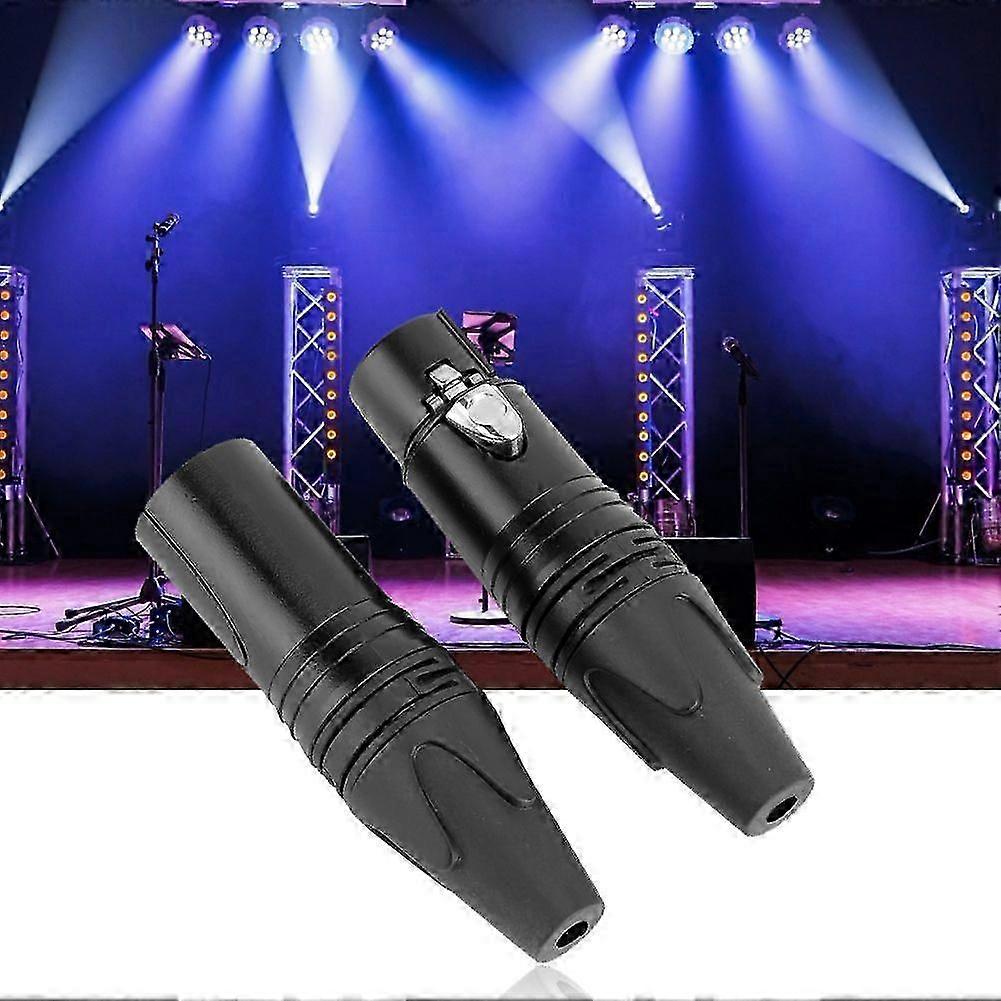 SSRGV 5 Pair 3 Pin XLR Plug Audio Socket Cannon Connector Black