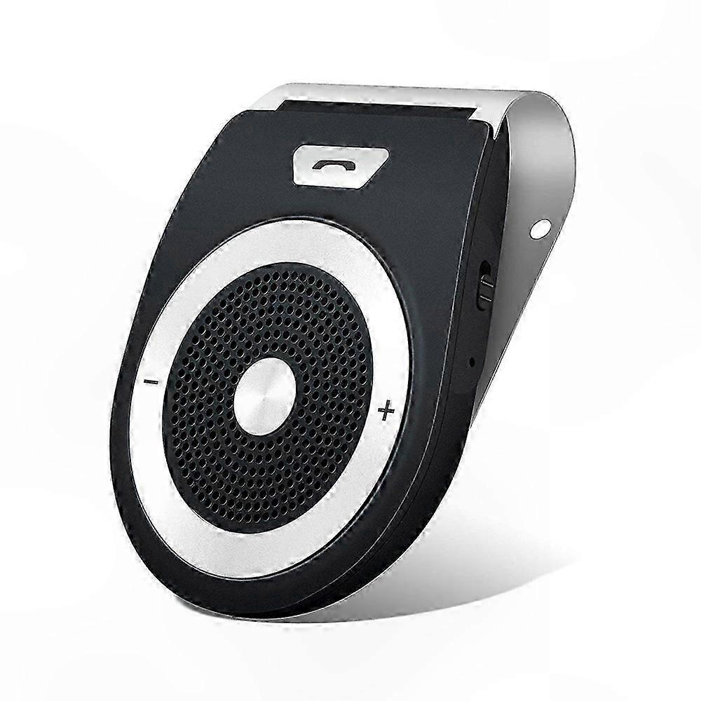 Wireless Bluetooth Speakerphone for Car with Auto Power On, Sun Visor Mount, Built-in Mic and Music Streaming Adapter for Cell Phones