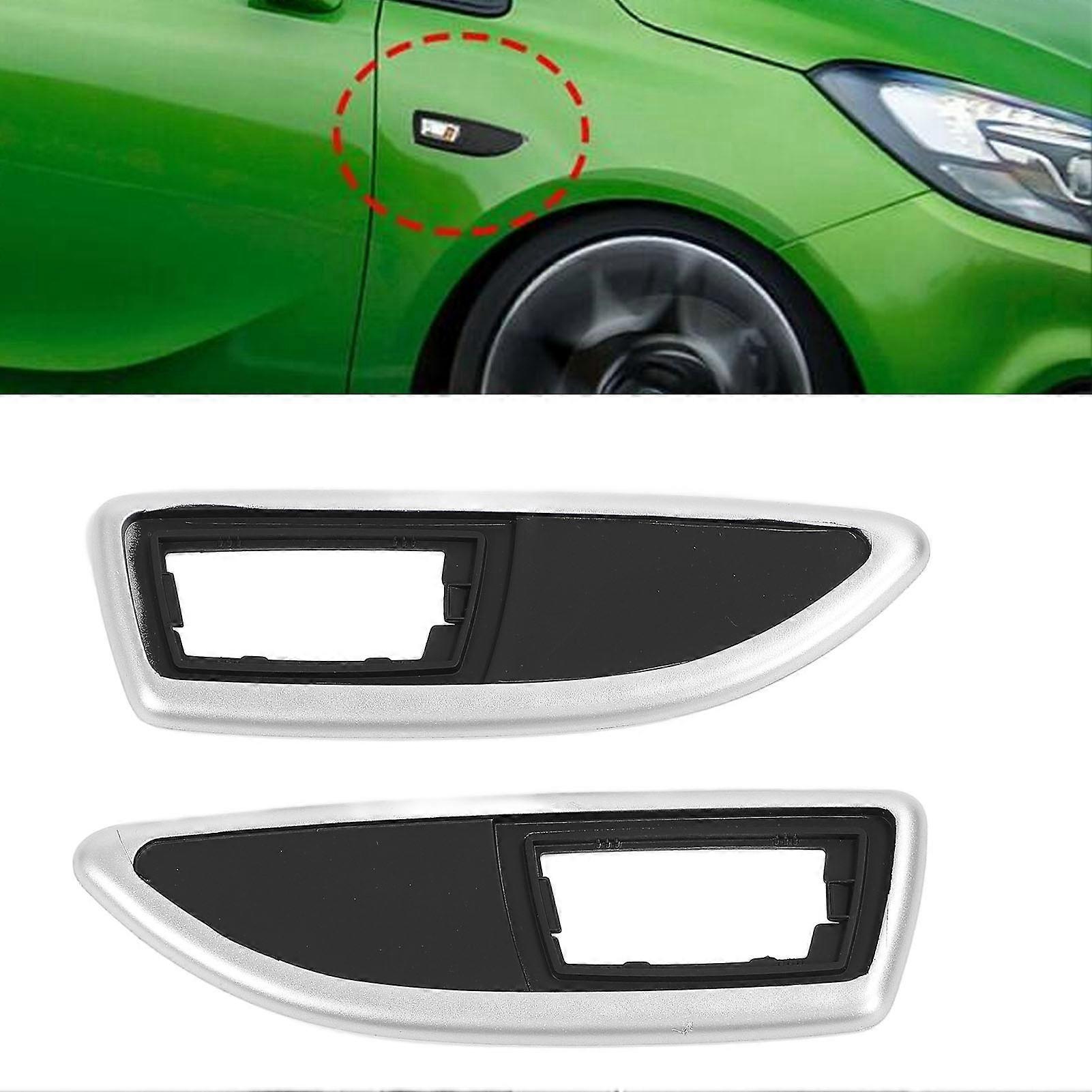 Side Turn Signal Light Bezel 13250944 Side Marker Repeater Light Cover Frame for INSIGNIA A MK1 ASTRA H MK5 Silver 