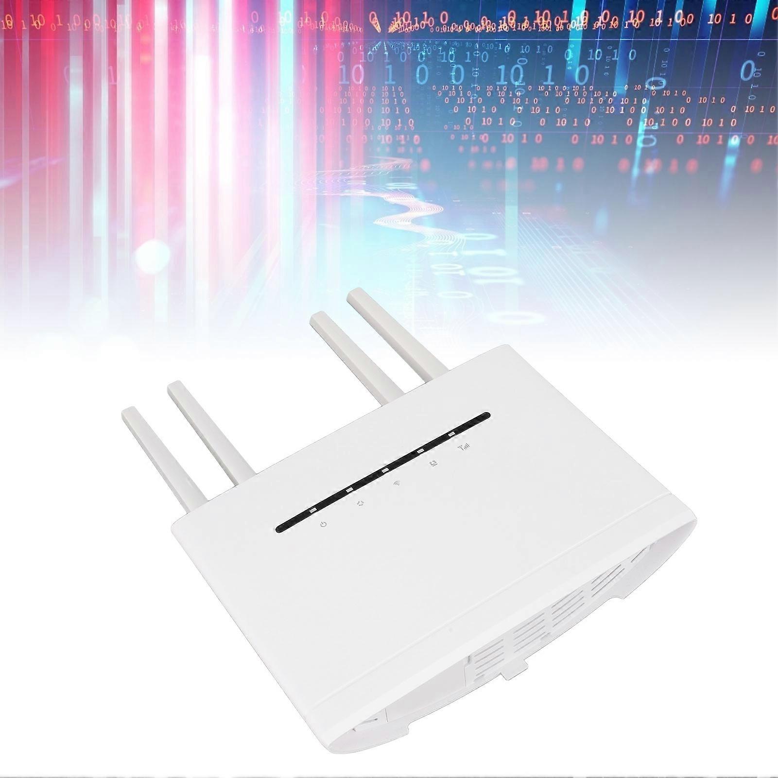 Ontgrendelde 4G draadloze wifi-router met SIM-kaartsleuf 300 Mbps 2.4G 4 netwerkpoort WiFi-hotspotrouter voor Azië EU-stekker 100-240V 