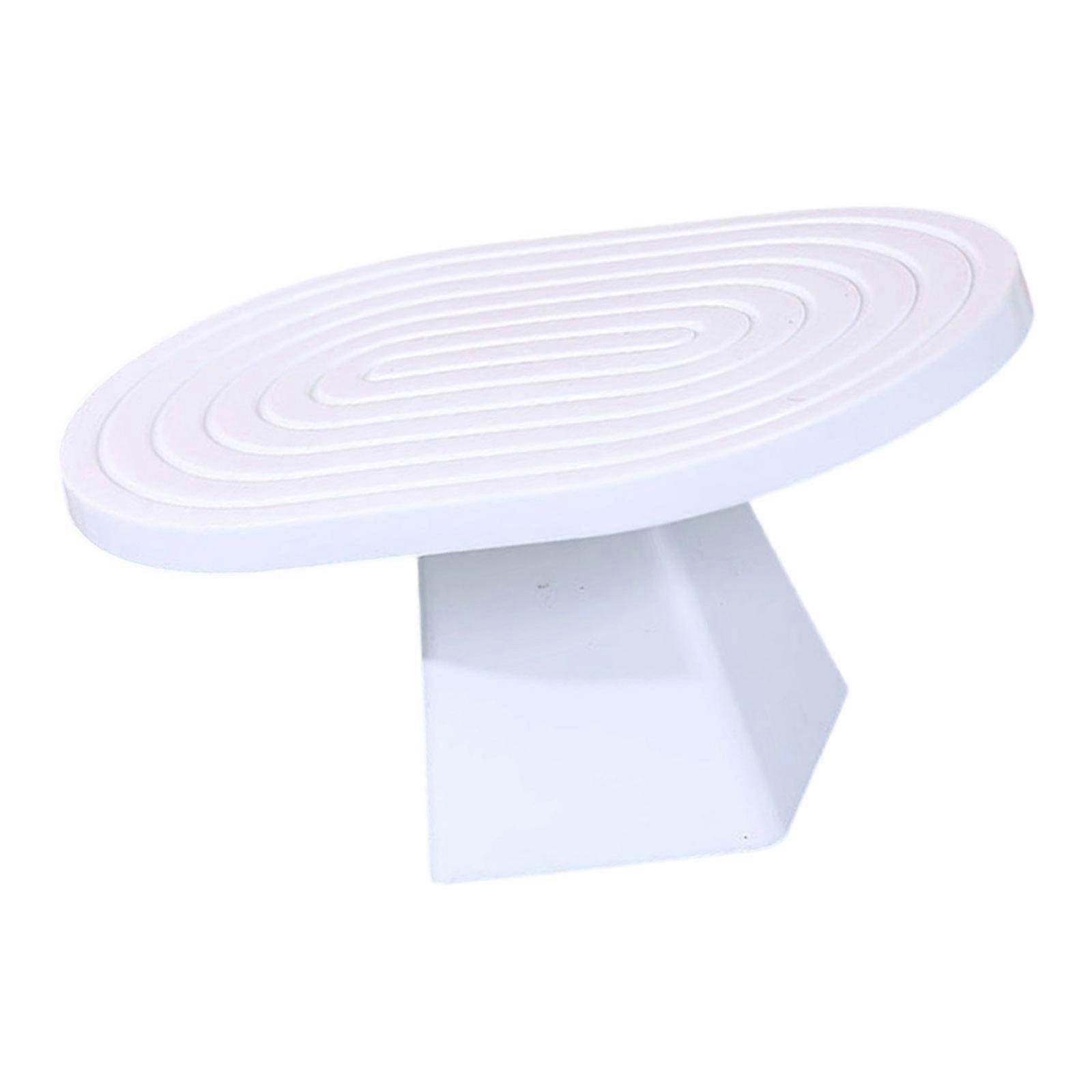Elegant Plastic Dessert Stand Space Saving Design Cake Holder For Small Area Display Rack For Pastries  White