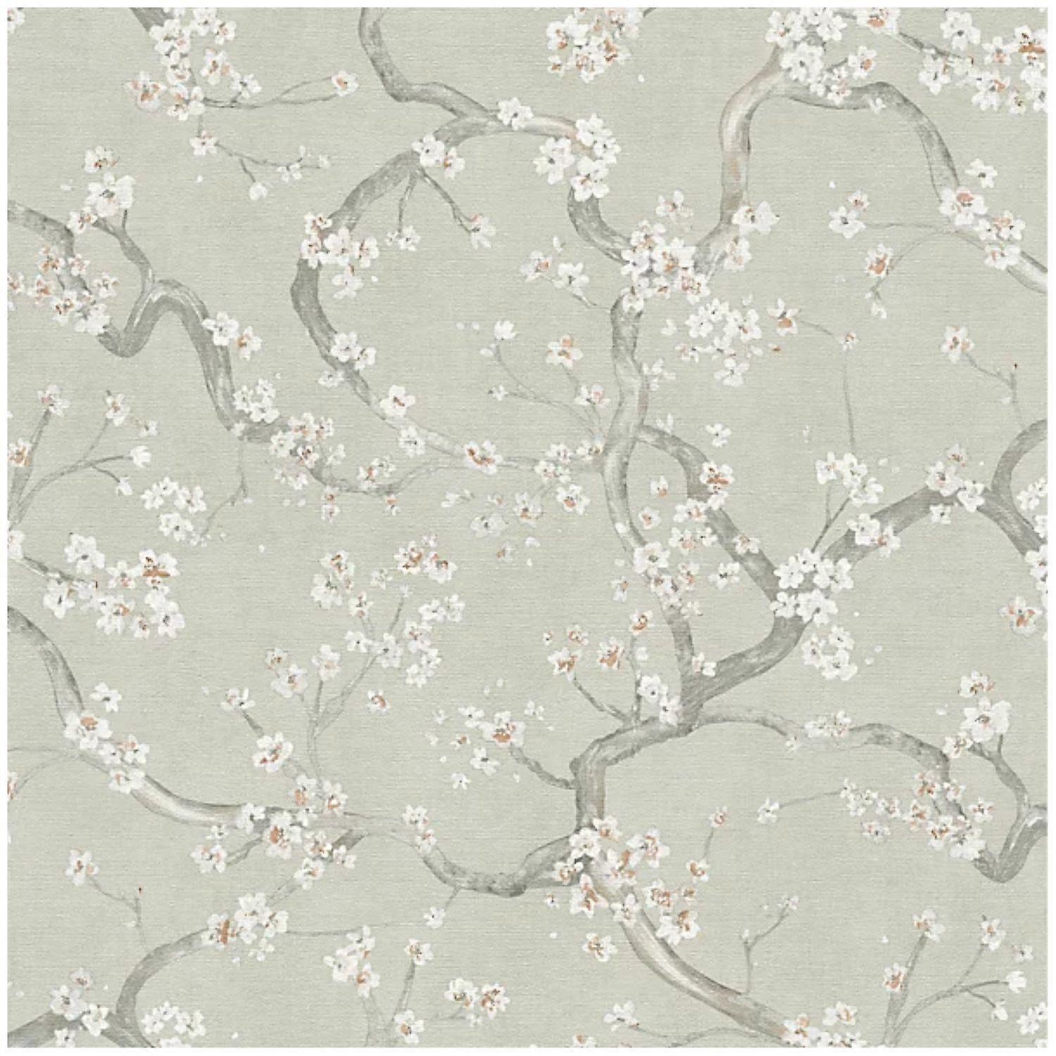 AS Creation Textured Cherry Blossom Sage Wallpaper