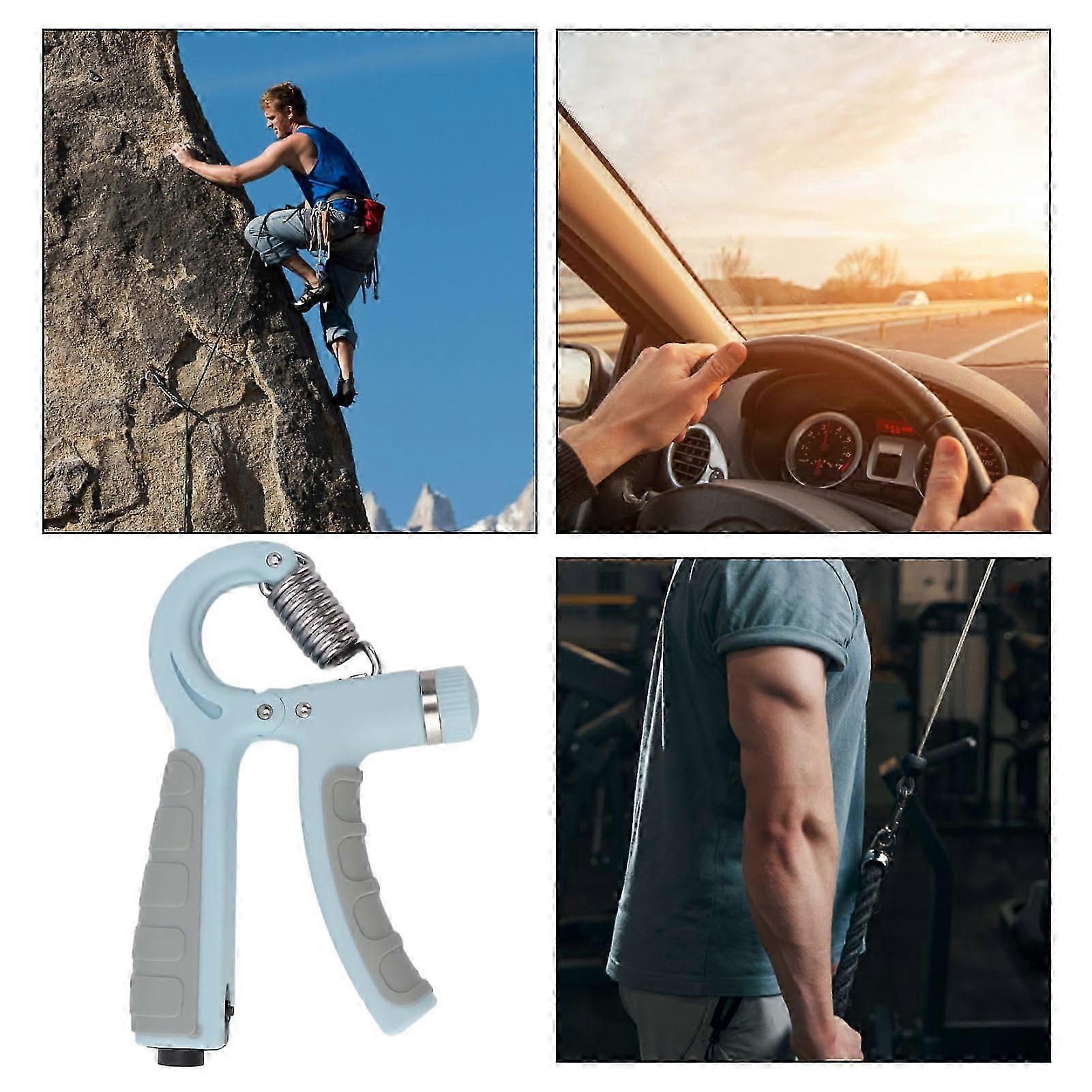 Adjustable R Shape Grip Strength Trainer 11-132.3lb Light Blue