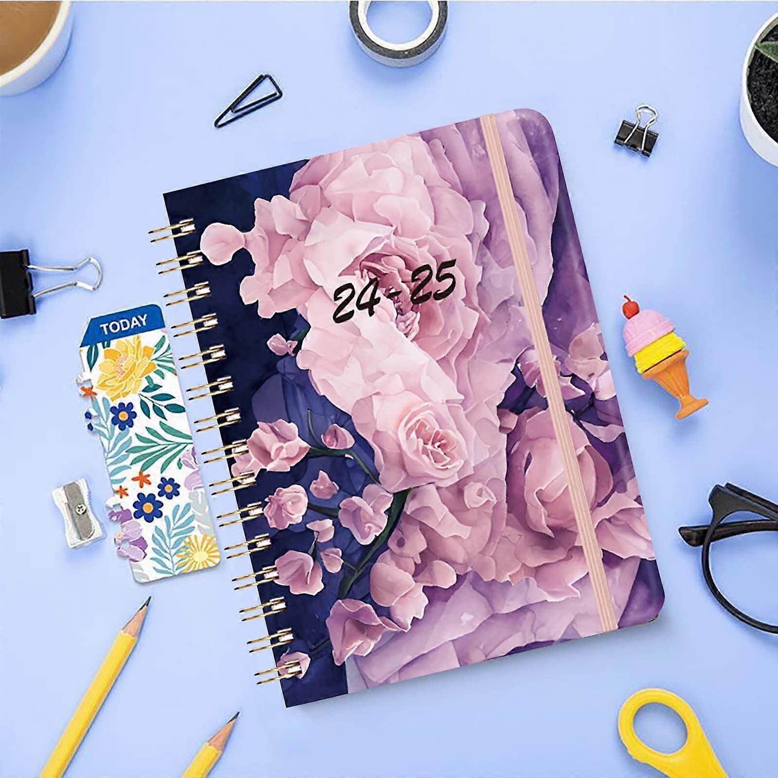 maxiaoxia 2024-2025 English Schedule A5 Plan Book With Separating Pages Plan Notebook Coil Book School Notebooks Paper College