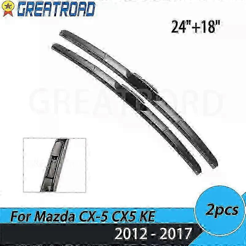 Wiper Front Wiper Blades For Mazda CX-5 CX5 KE 2012 - 2017 2016 Windshield Windscreen Front Window 24"+18"