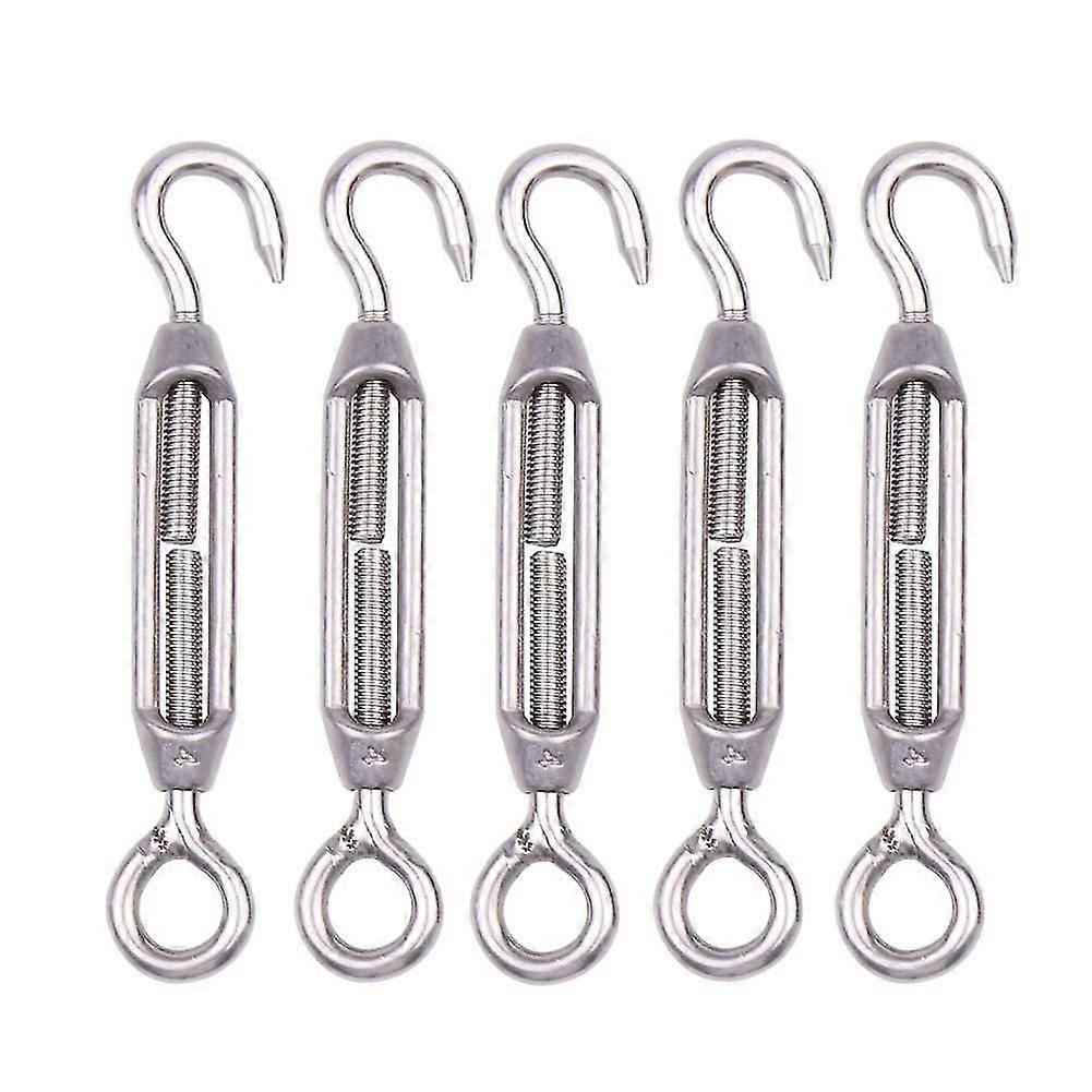 Rope Tensioner With Adjustable Hook, Durable And Not Easy To Rust  (5 pcs, silver)