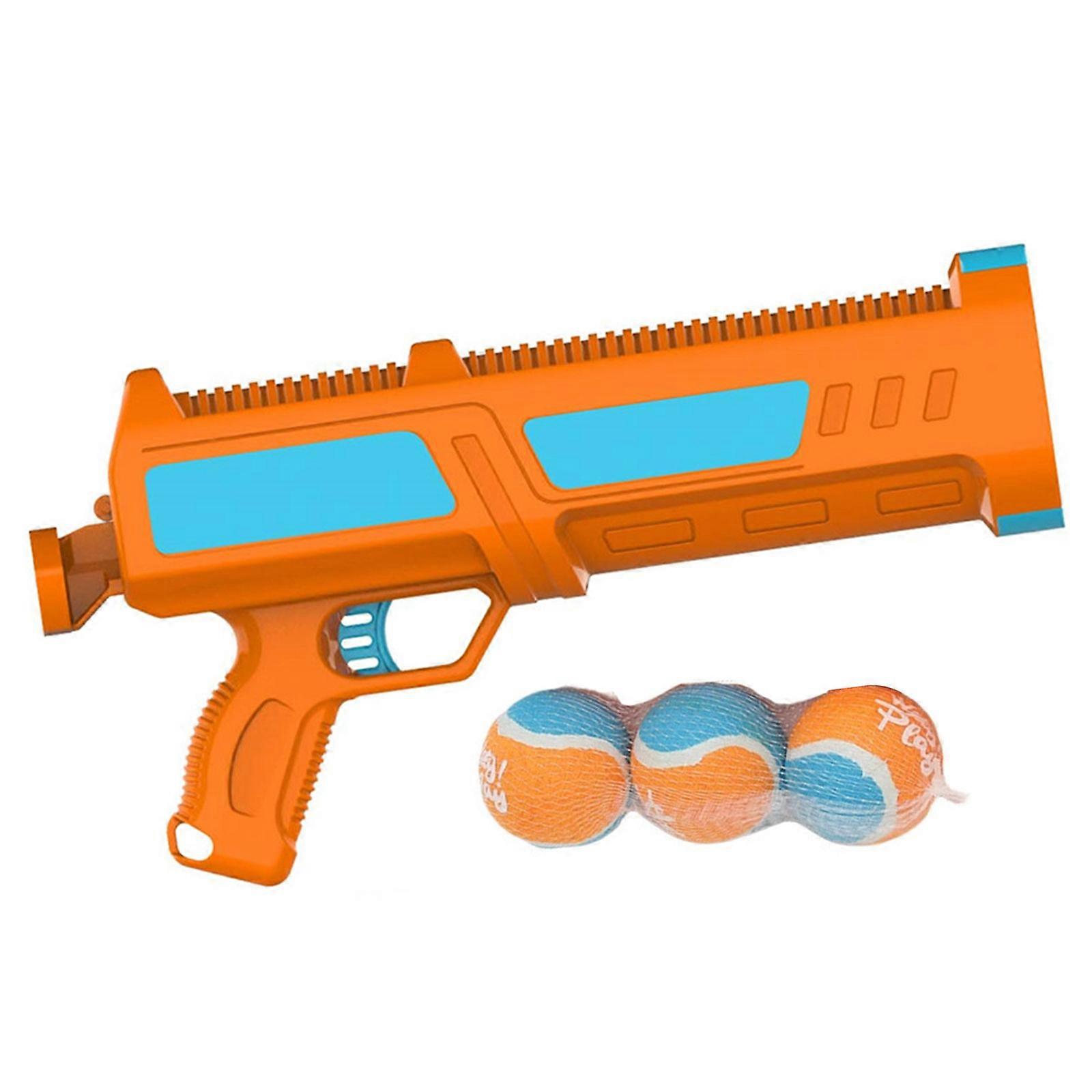 Touchless Tennis Ball Thrower Puppies Toy Ball Projectors For Dog Extended Ranges Playtimes And Ergonomic Loading Handle Multicolor