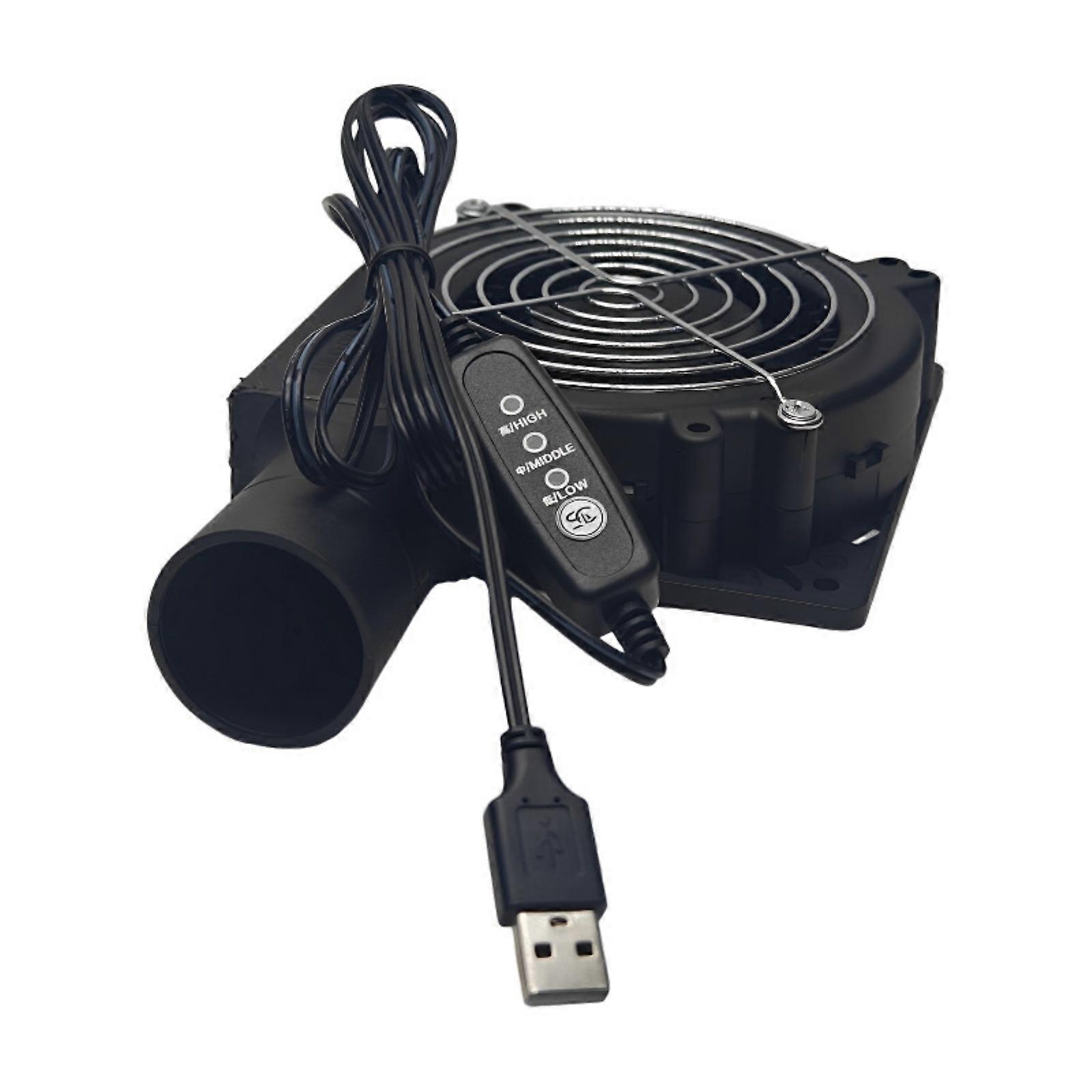 Camping Blower 5V USB Fan Adjustable Speed Centrifugal Design Fan For Improved Combustion Efficiency Multicolor