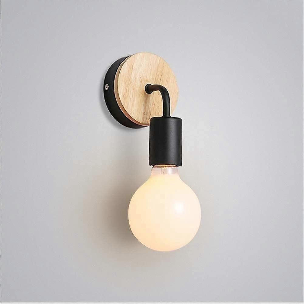 Modern Black LED Indoor Wall Light - 1-Light Luxurious Bathroom Make-up Lamp with Mirror, Energy-Efficient Design