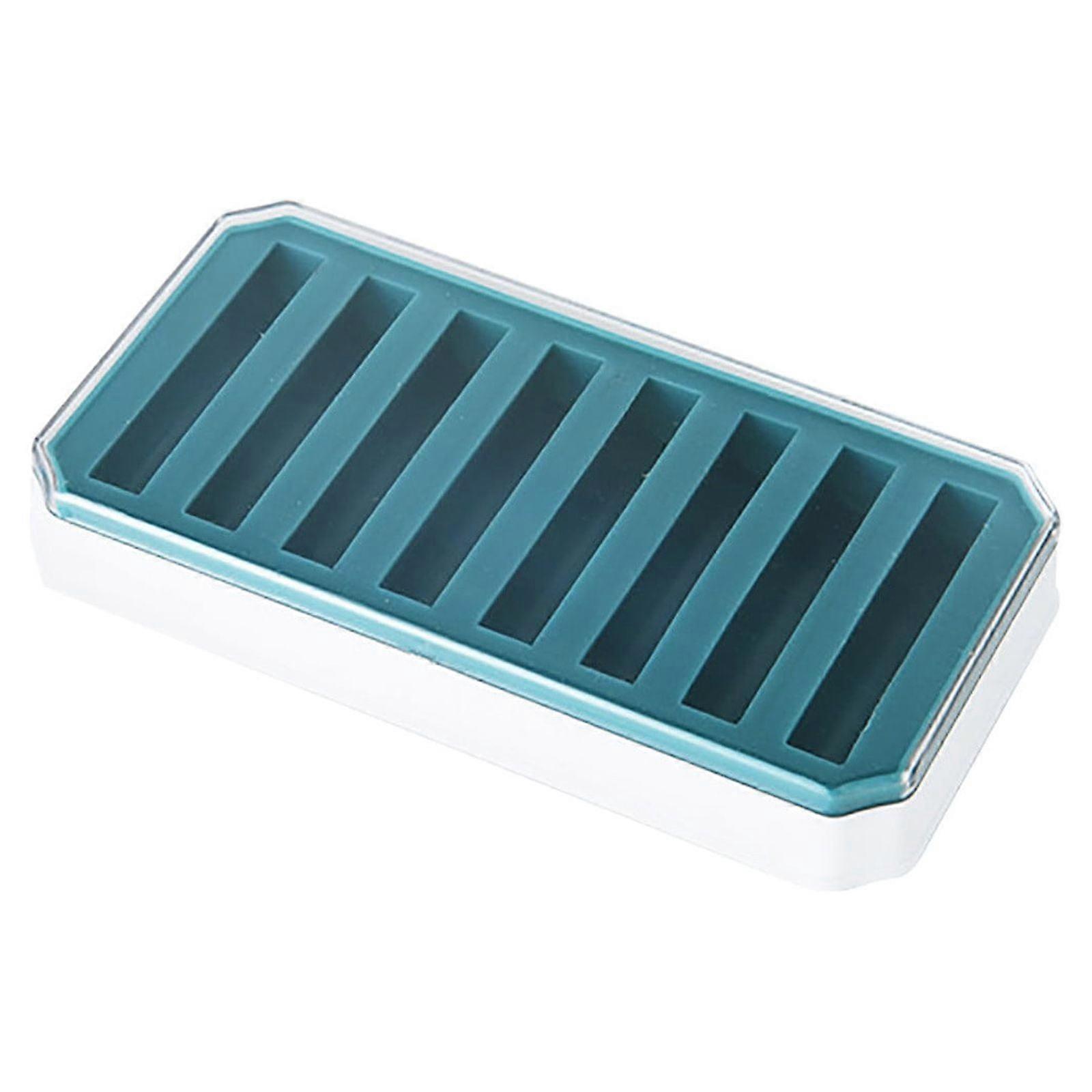 SLMOTUAE Ice Trays Compatible with Whiskey - Large Long Bar Ice Cube Molder for Freezer, Creative Home Ice Box Cover, Square Lattice Design