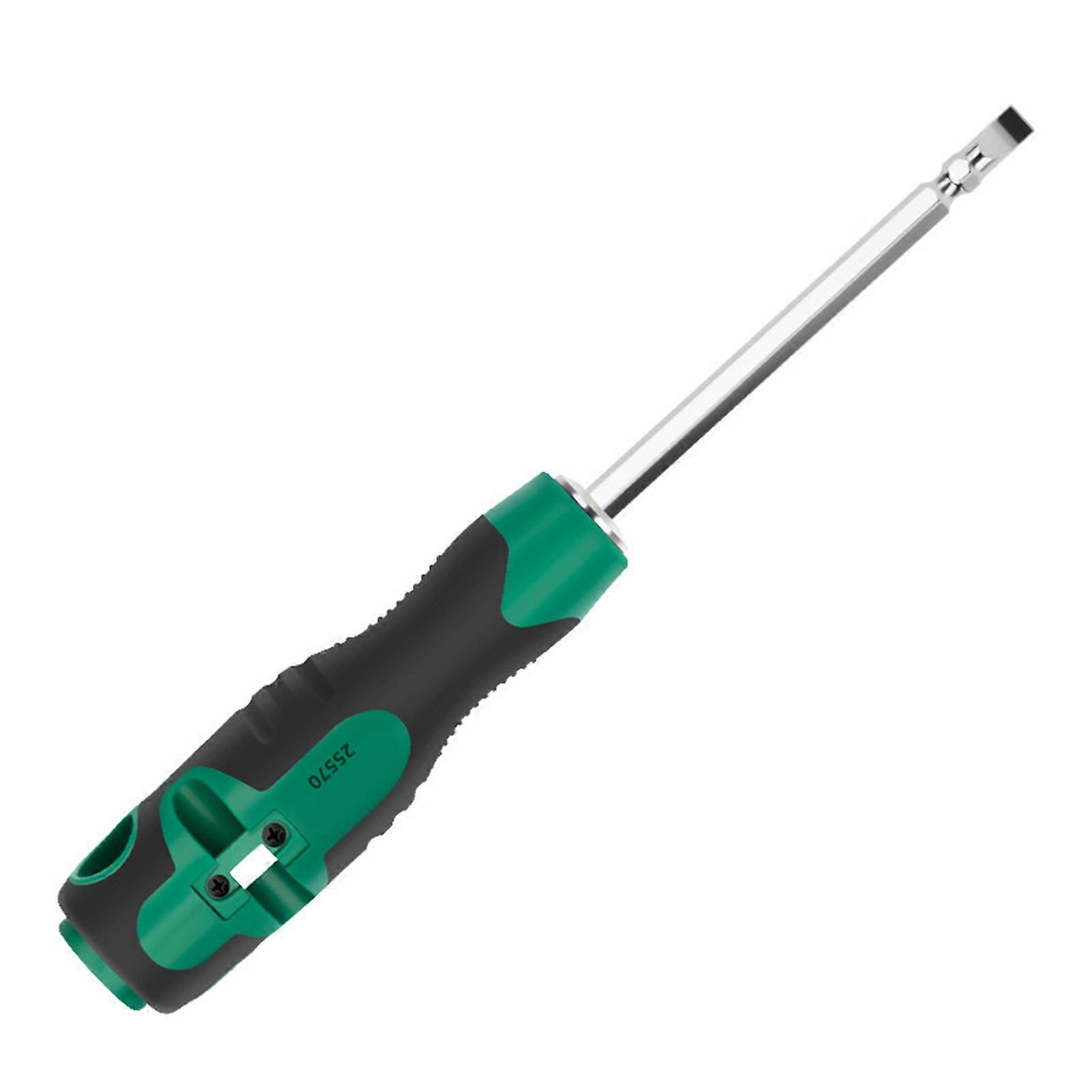 Double Purpose Screwdriver With Wire Stripping And Cable Winding Function Magnetic Tip For Electrical Maintenance Multicolor