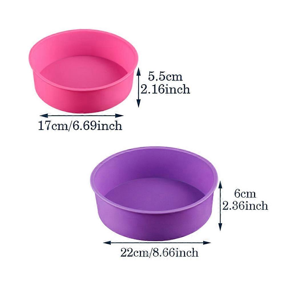 Baking Mold Small Round Cake Pan Non-Stick Bakeware For Baking Cakes 16.50X16.50X5.50CM Assorted Color 1Set