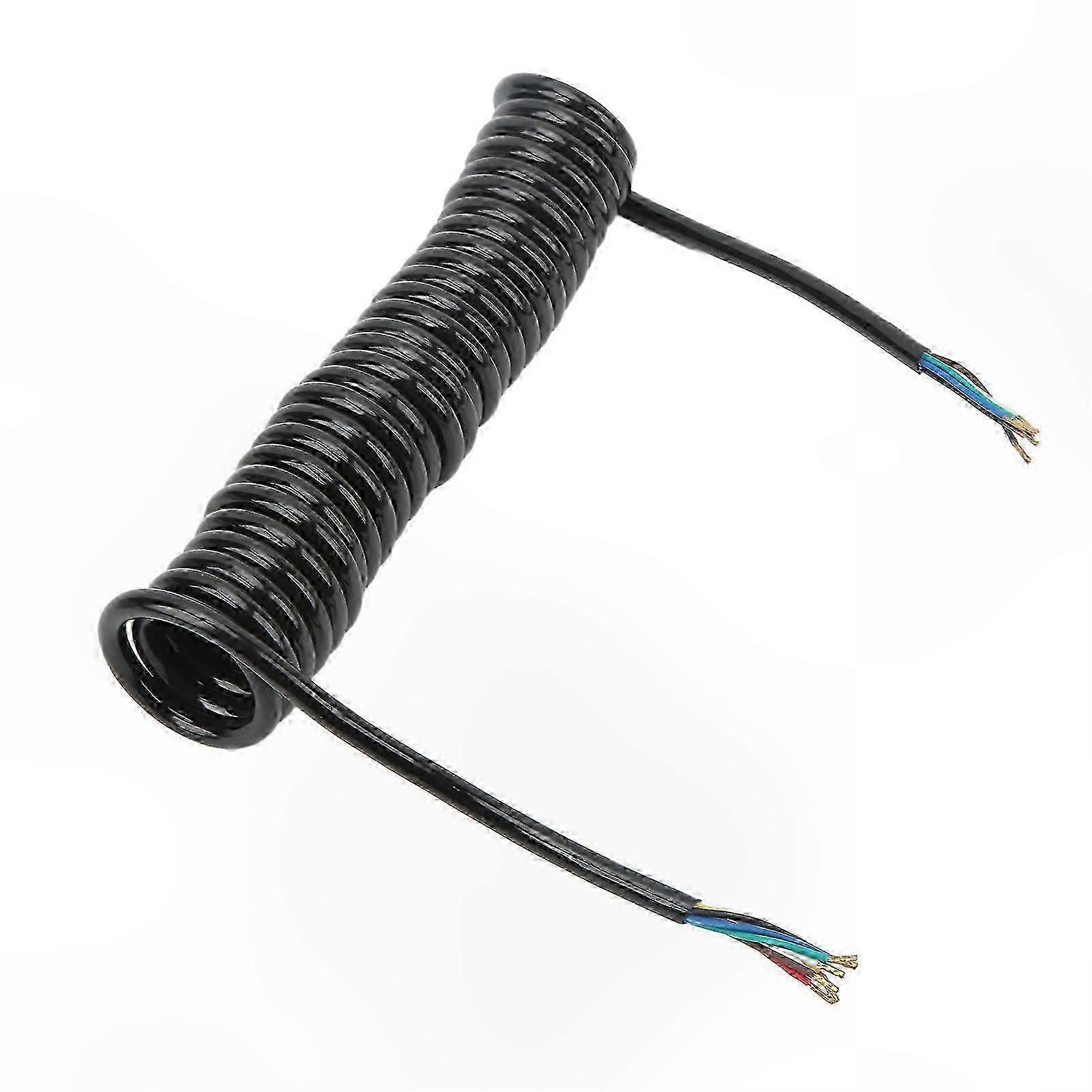7-Core Trailer Cable Coiled 12.8ft 20AWG Copper for Towing Vehicle