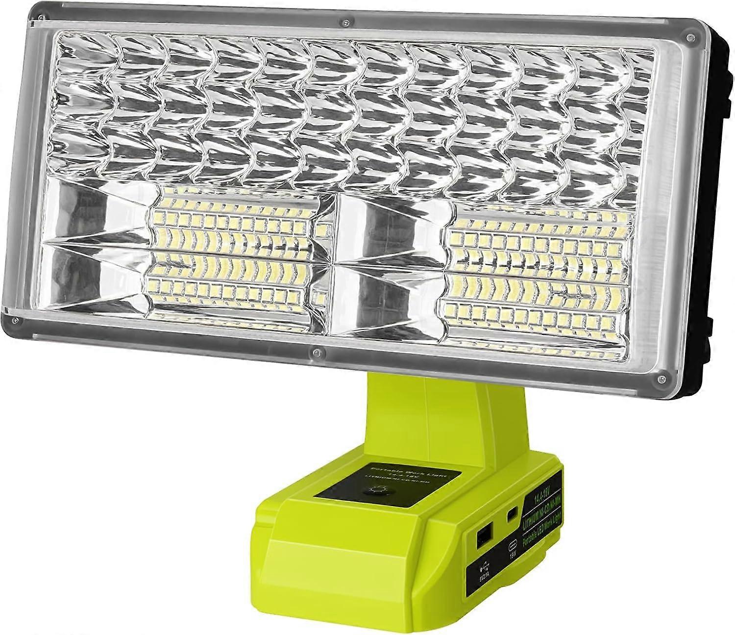 Cordless Work Light Flashlight 40W 4200LM For Ryobi 18V Li-Ion Battery with 3 Modes USB Charging Port for Camping,Hiking,Job Site,Indoor & Outdoor Use