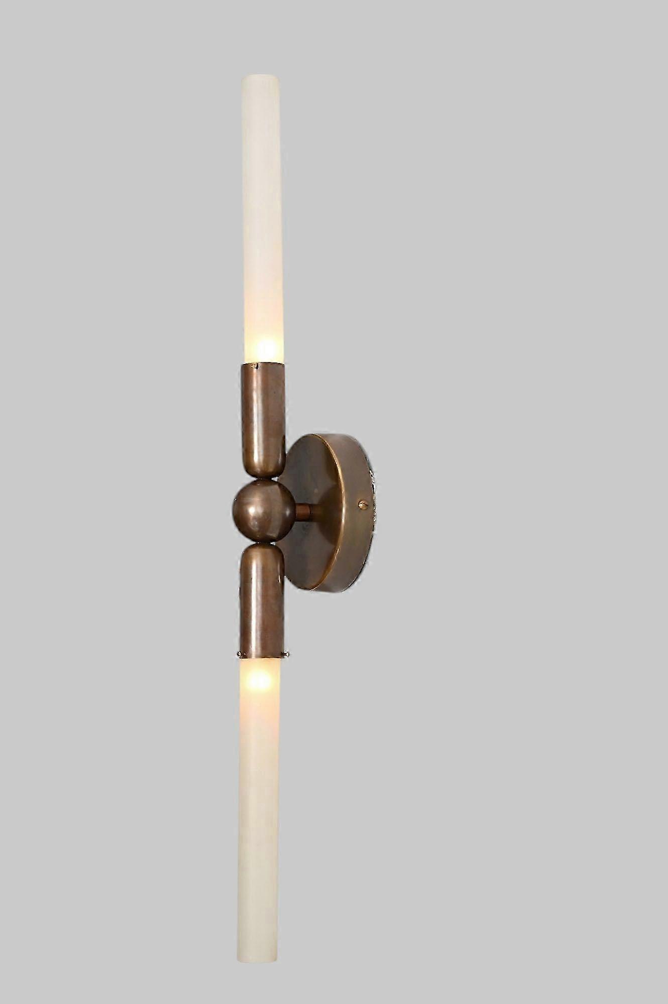 Glass Tube Wall Sconce In Raw Brass - Modern Lamps And Lights
