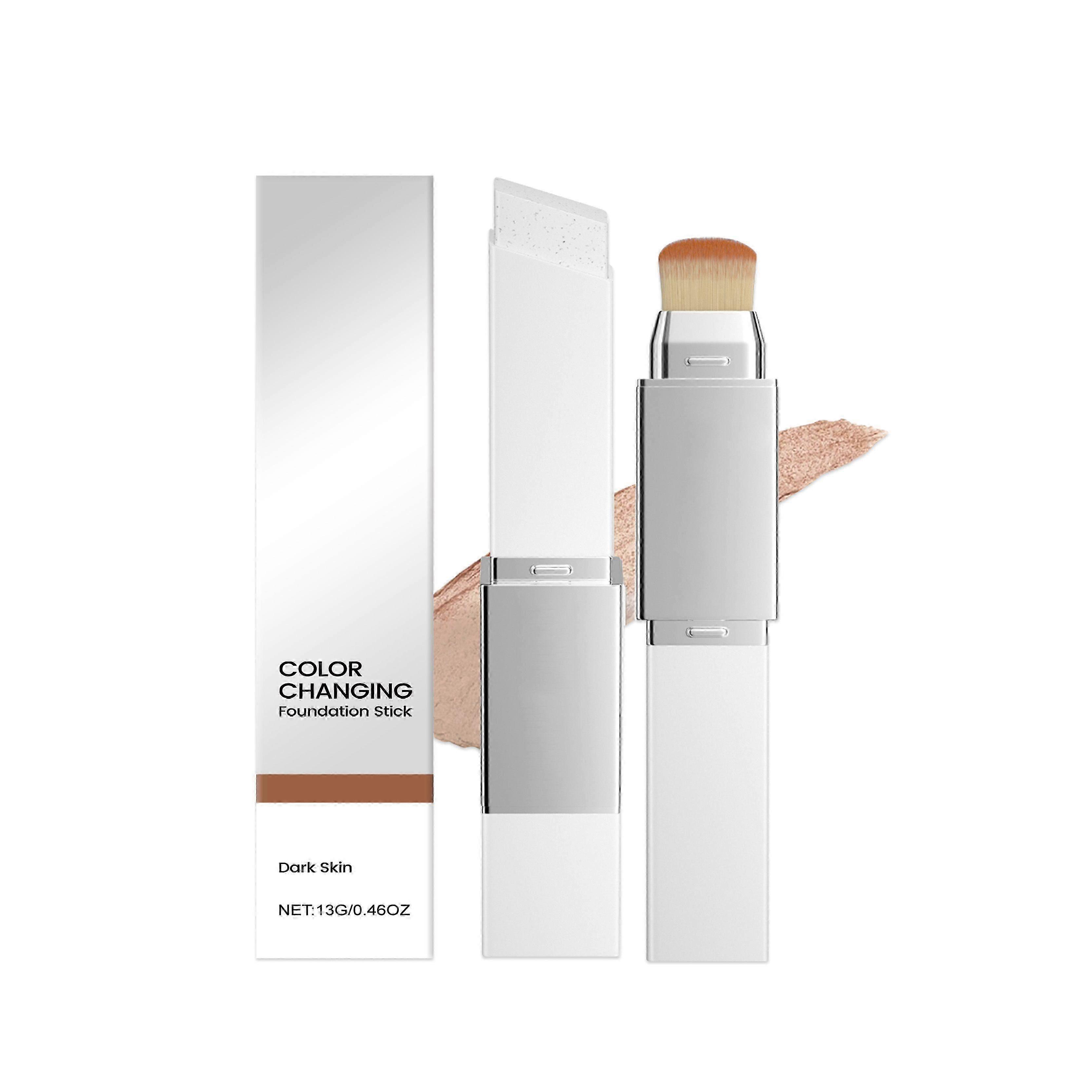 Amz Deep Flesh Color Two-In-One Color Changing Stick Foundation Natural Moisturizing Clothing Stickers Refreshing Makeup Light Non-Sticky Stick Founda