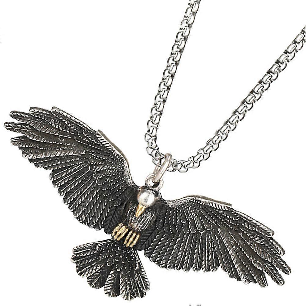 Eagle Shape Hip Hop Necklace for Men Decorative Accessory Multi Titanium 1Pack
