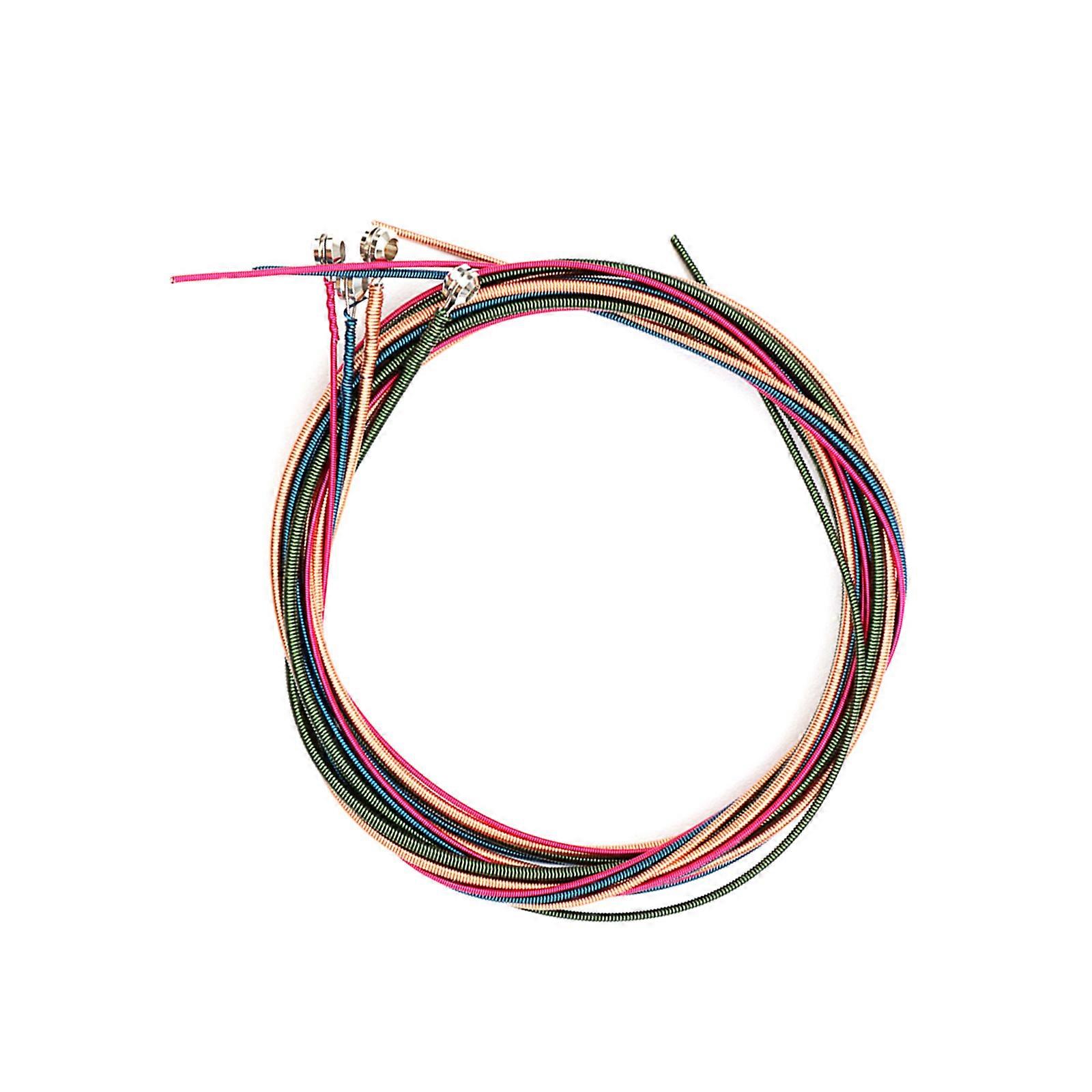 Electric Bass Strings, Roundwound Bass Guitar Strings Quality Bass Strings, String Bass Coloured 4-String Bass Strings Multicolor