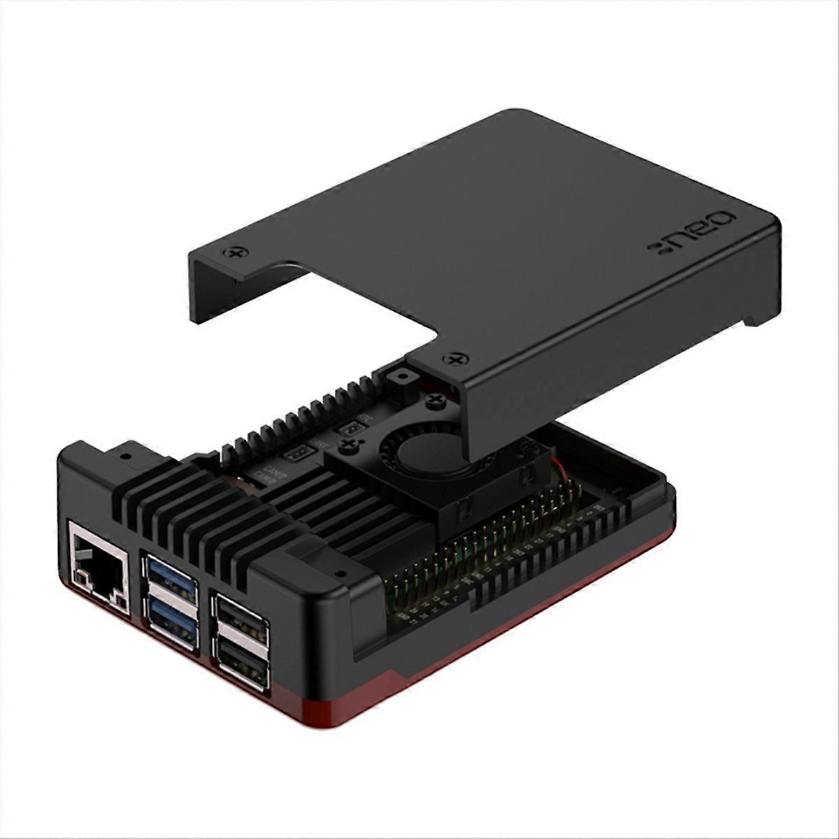 For Raspberry Pi 5 Argon NEO 5 Aluminm Case Built-in 30mm PWN Fan Passive Cooling Fins for Raspberry Pi 5 Case Shell