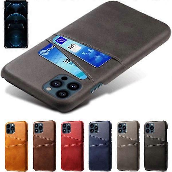 Compatible with iPhone 13 Pro case card holder - Light brown / beige