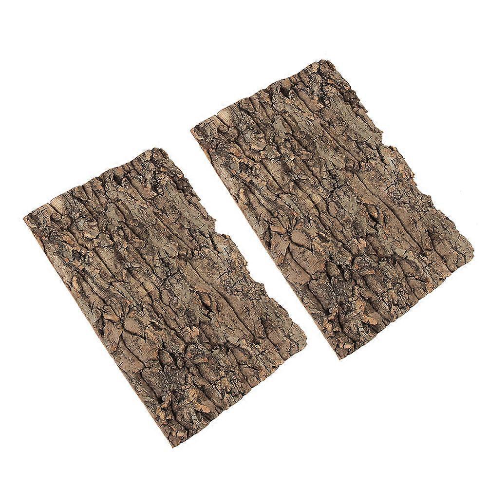 Lizard Habitat Tree Bark Decor for 2Pcs Reptile Climbing and Hiding