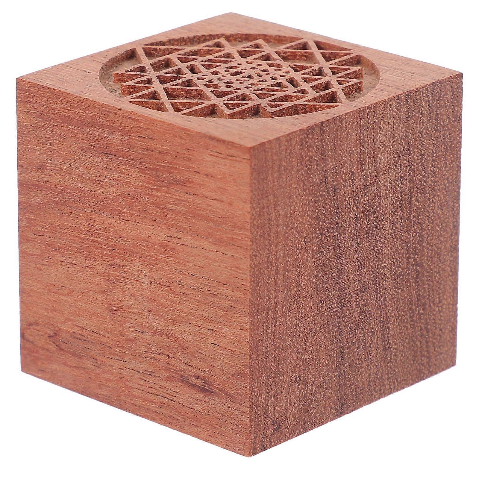 Wooden Aroma Diffuser 3Pcs Cube Shape Air Freshening Office Space Light Brown Diffuser