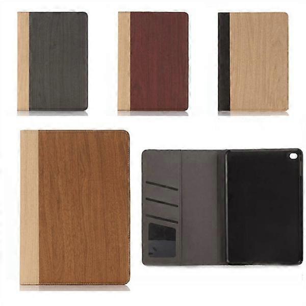 Wallet Case compatible with Ipad Mini 4 - Wood (choose between 4 colors) Beige