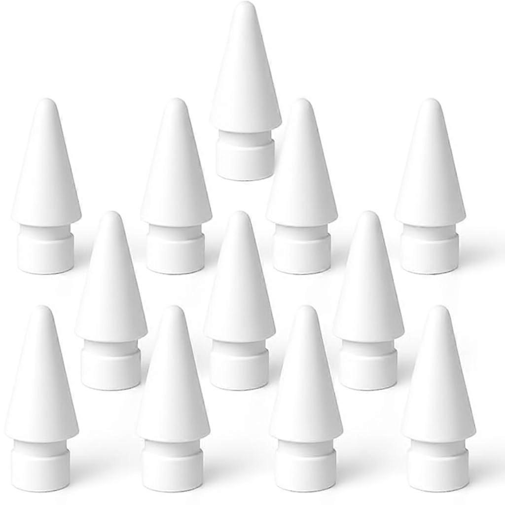 Replacement Tips 12 Pack  Smooth Glide Nibs for Apple Pencil 1st 2nd Gen USBC Pro White