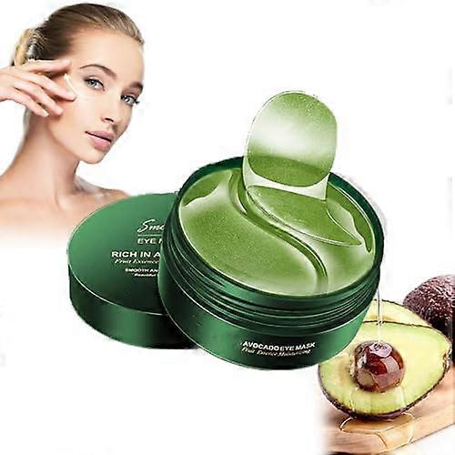 Avocado Eye Mask Collagen Patches 30 Pairs for Dark Circles and Puffy Eyes Deep Hydration