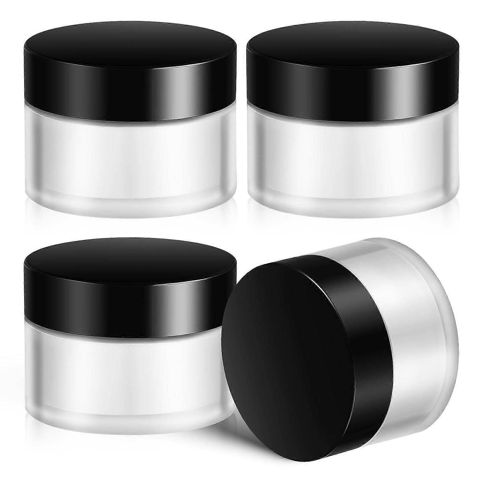 Glass Body Scrub Containers for Storage Use 4Pcs with Lids for Home