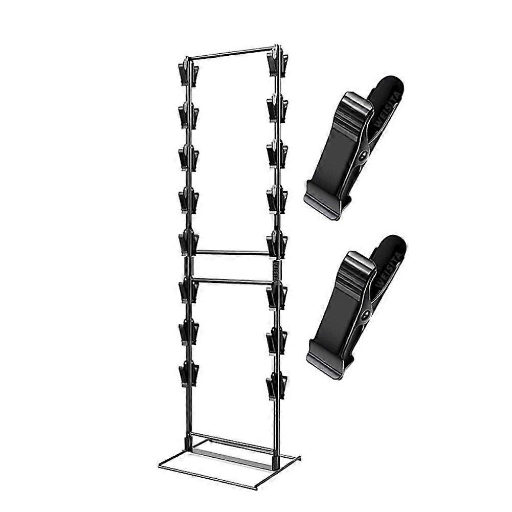 Chip Rack Display Stand, Potato Chip Rack Bag Holder with 32 Clips, Row Chip Display Stand for Party,Snack Display