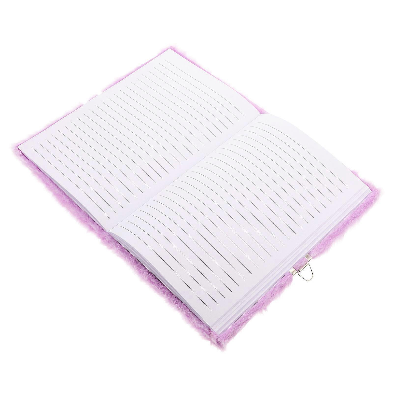 Office Notepad Plush Notebooks for Noting 1Pcs Pink Plush Cover