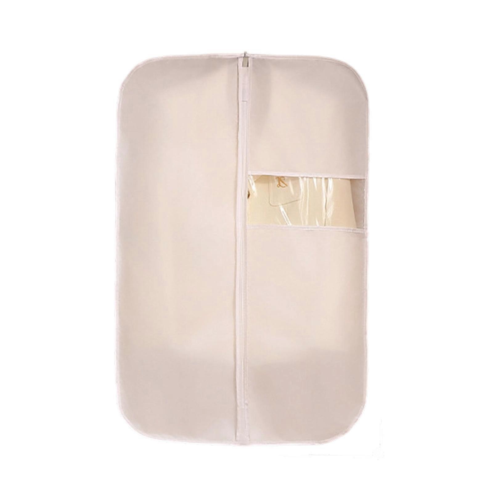 Visible Hanging Dust Cover Down Jacket Bag with Easy Access Design for Garment and Space Saving Storage for Small Area  White 60x90cm