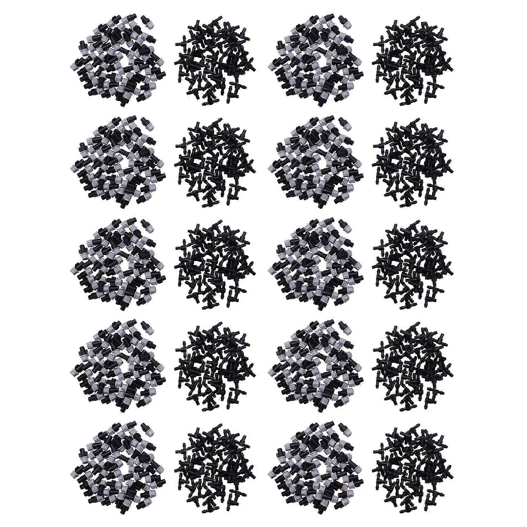 1000Pcs(500 Pairs)Garden Irrigation Kit Adjustable Atomization Dripper Atomization Connection Tee Joint