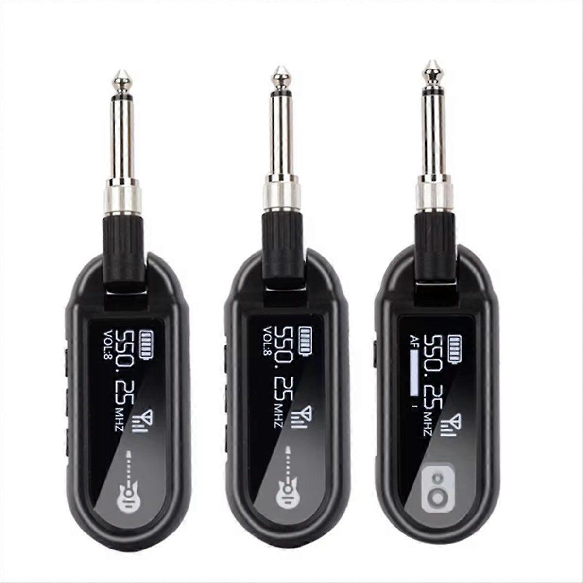 M02 UHF Guitar Wireless Transmitter/Receiver 30m Range Active Noise Cancelling Type-C Charge 8H Bat