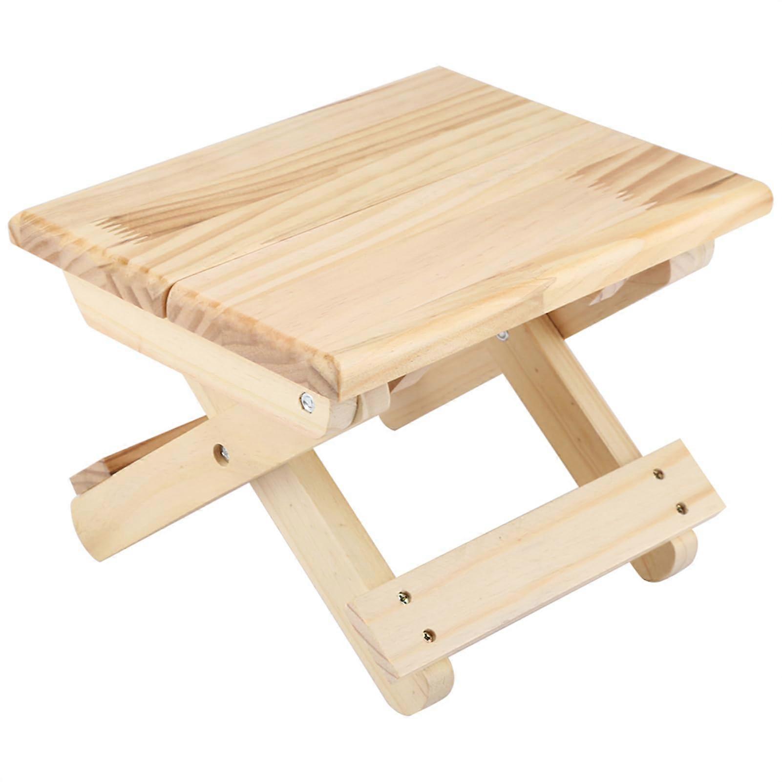 Foldable Solid Wood Bench with SpaceSaving Design, Waterproof Surface for Outdoor Fishing Use