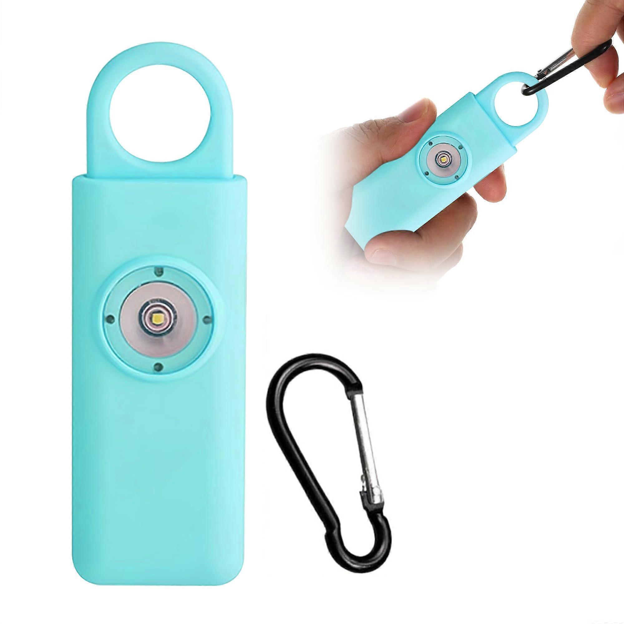 Safety Alarm 130dB Self Defense Siren with LED Strobe Light for Women Kids Elderly Blue