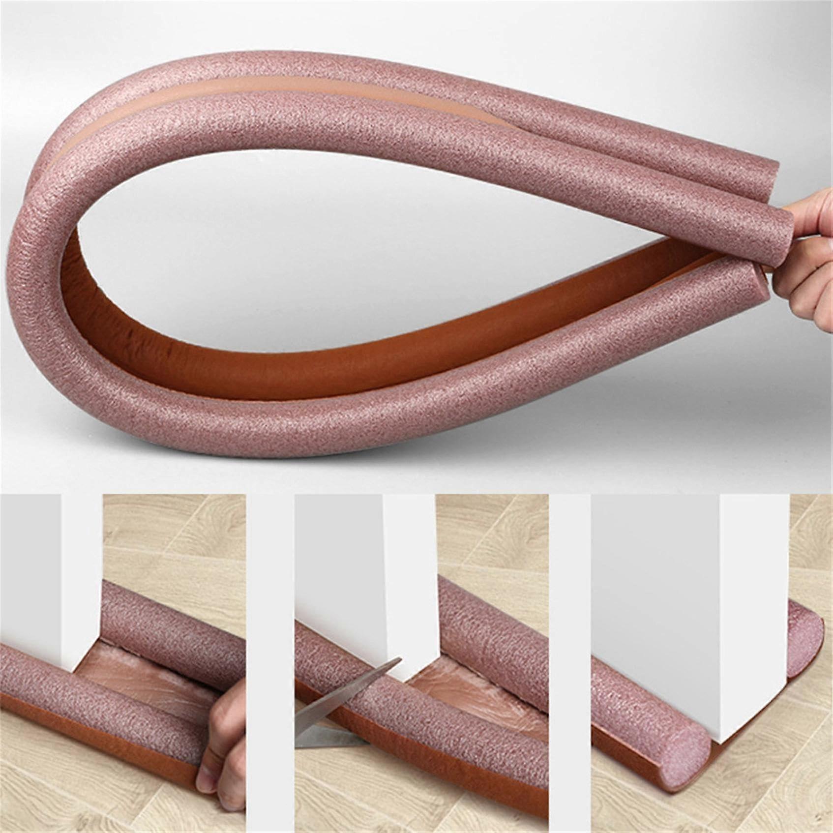 Door Draft Stopper 36 Inch Under Door Seal for Noise and Cold, Adjustable Gap Filler Brown