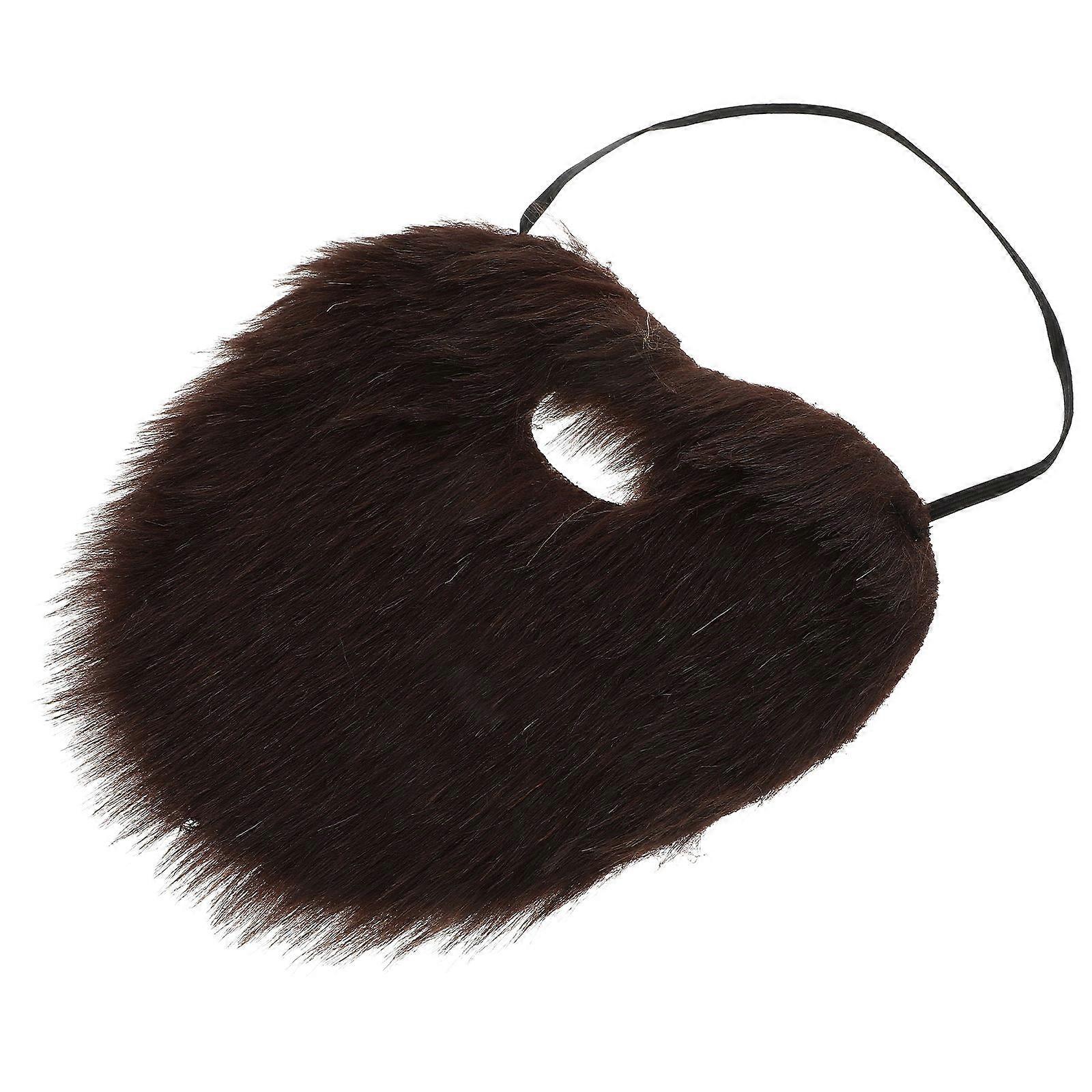 Artificial Beard Lifelike Mustache for Cosplay Use 1 Piece Brown