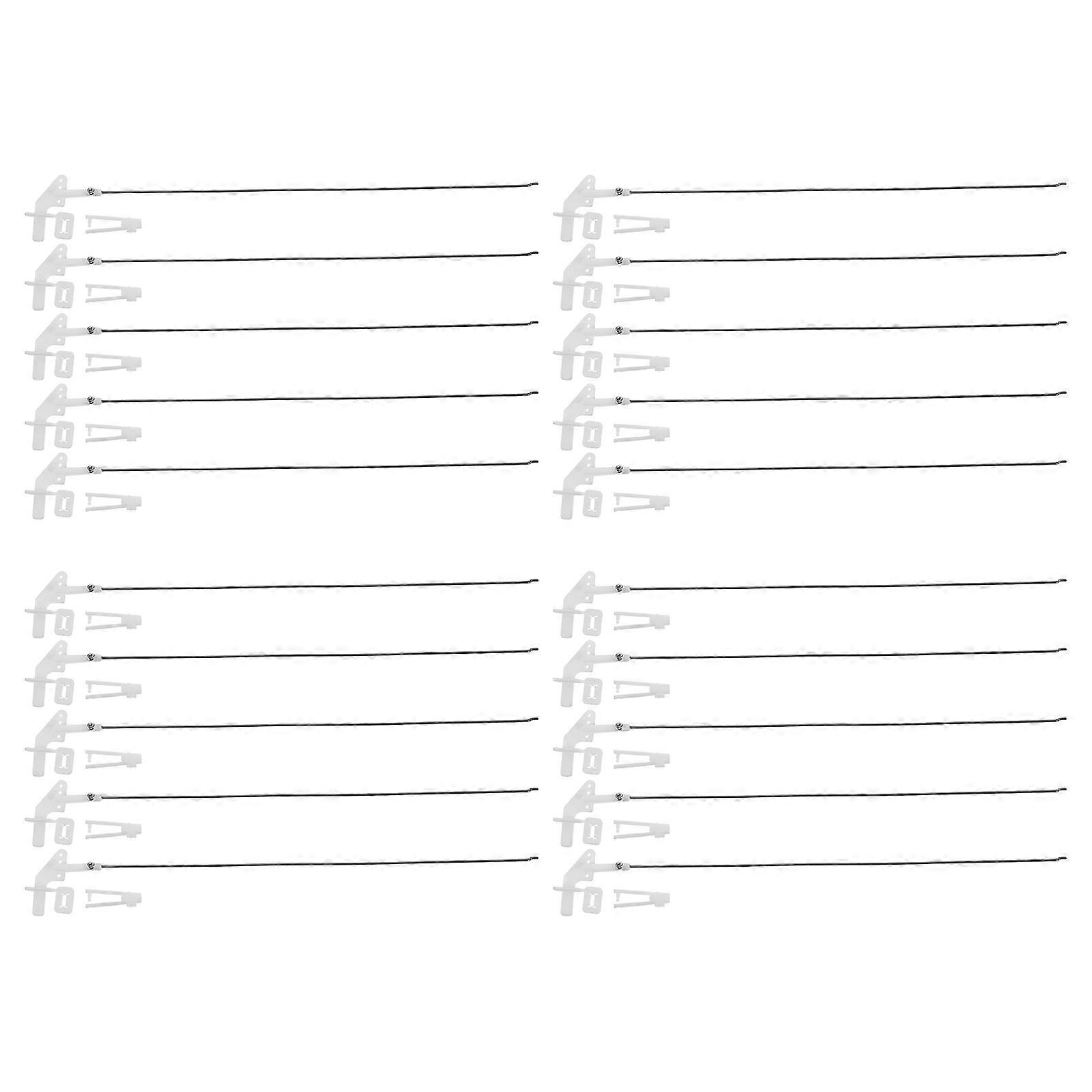 20 Sets Pushrod Connector Linkage Stopper RC Control Horns Push Rod for RC Plane Boat Replacement Parts Accessories