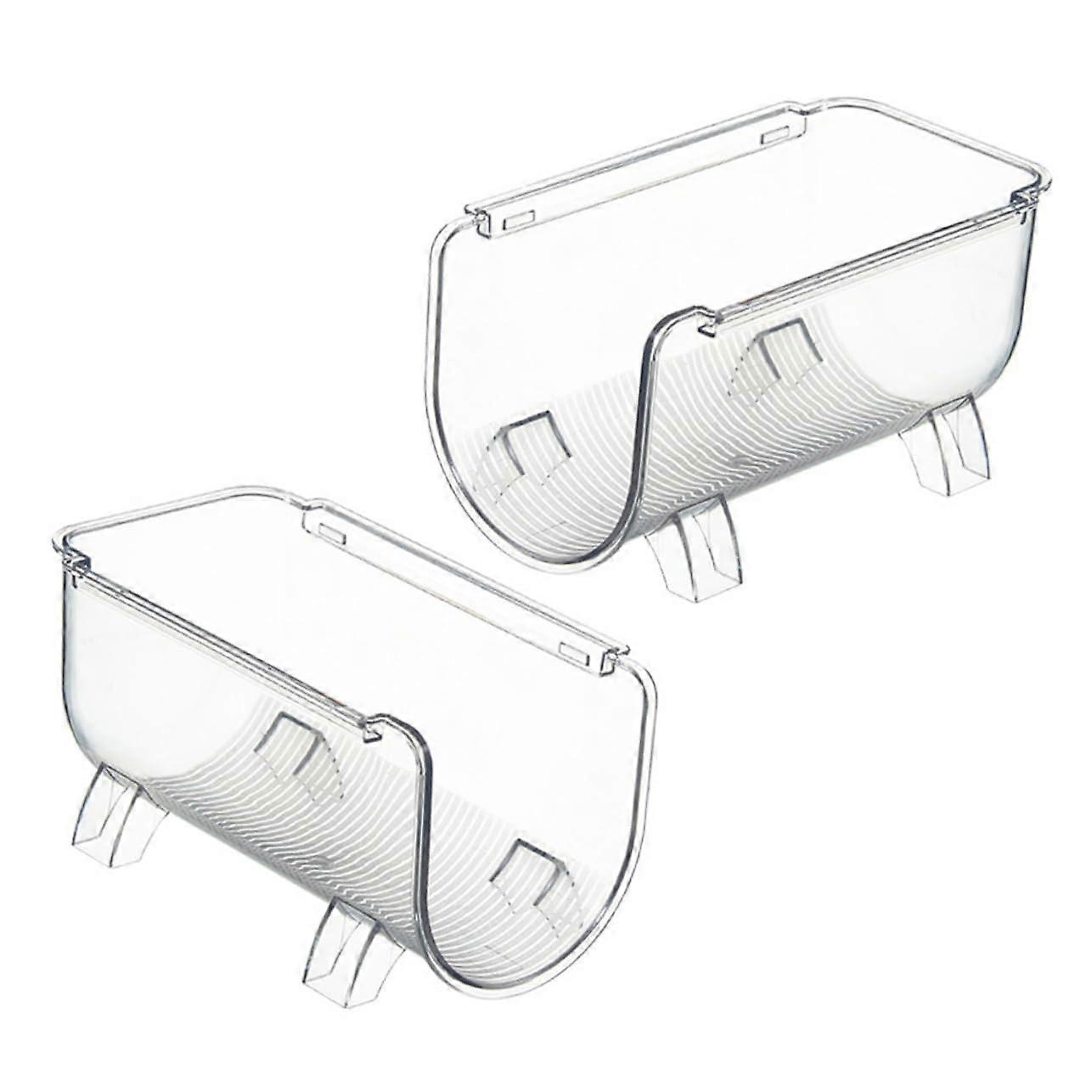 2pcs Stackable Water Bottle Organizer for Fridge, Durable PET Drink Holder Rack for Kitchen Storage