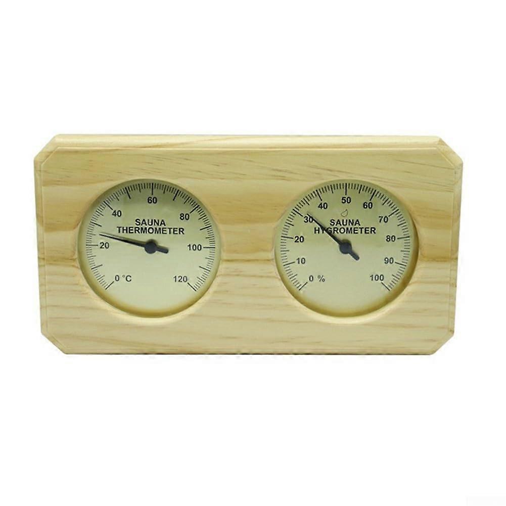 Wood Sauna Thermometer and Hygrometer Combo, Accurate Temp Humidity Control, Large Wall Mount Dial