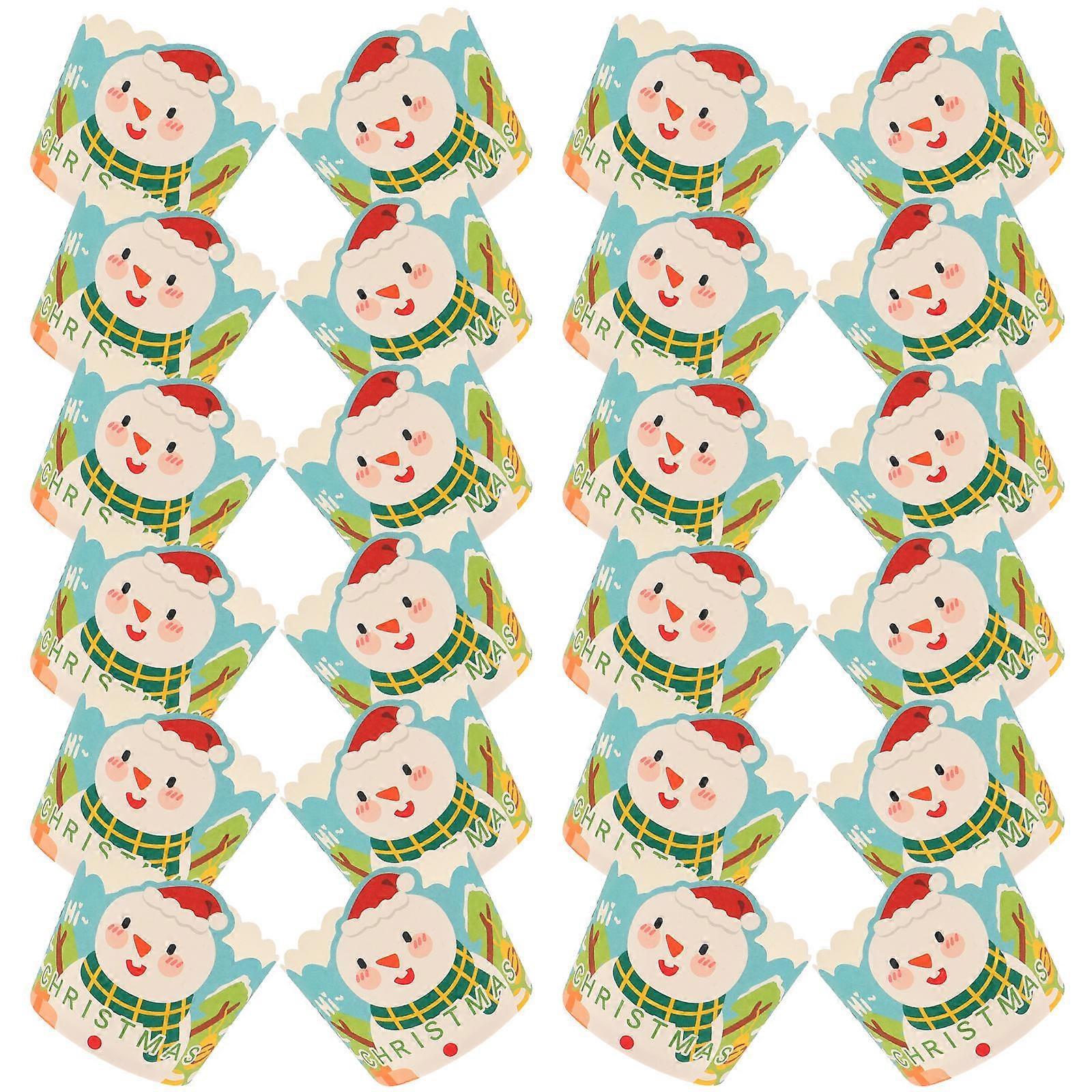 Christmas Cupcake Wrapper Paper Cup Multi Color 50Pcs for Baking