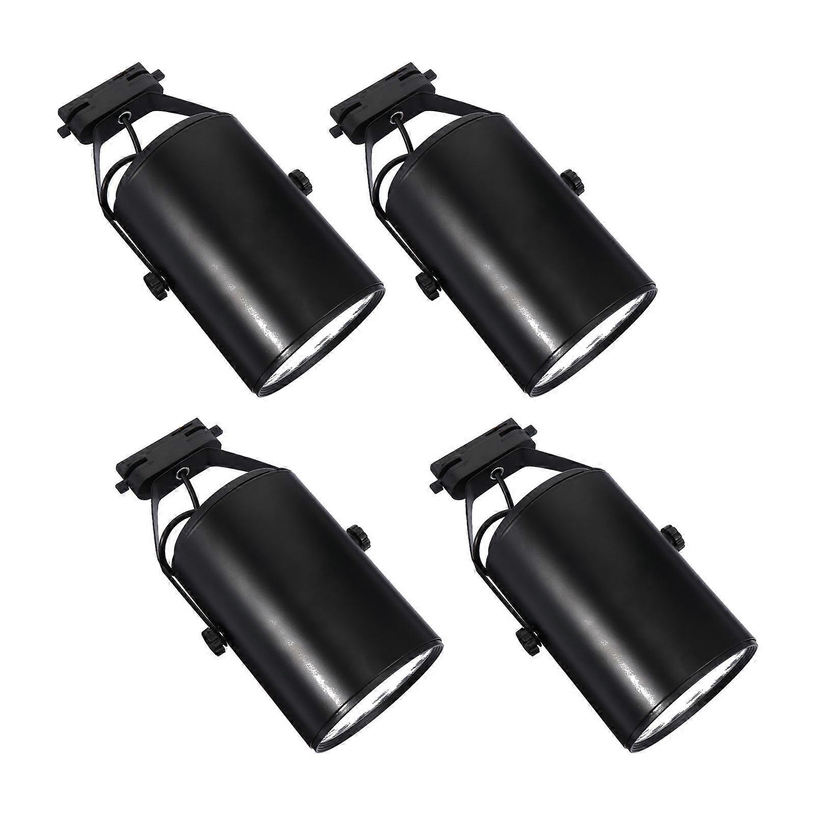 Practical Track Light LED Spotlights for Home Use 4Pcs Black Plastic