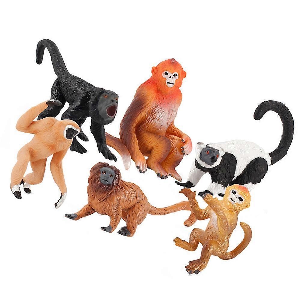 Simulation Animal Decors Monkey Models Solid Static for Kids 18Pcs
