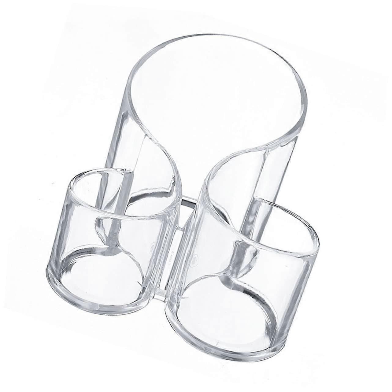 Acrylic Makeup Brush Holder Organizer SpaceSaving Desk Stand for Organized Makeup Display