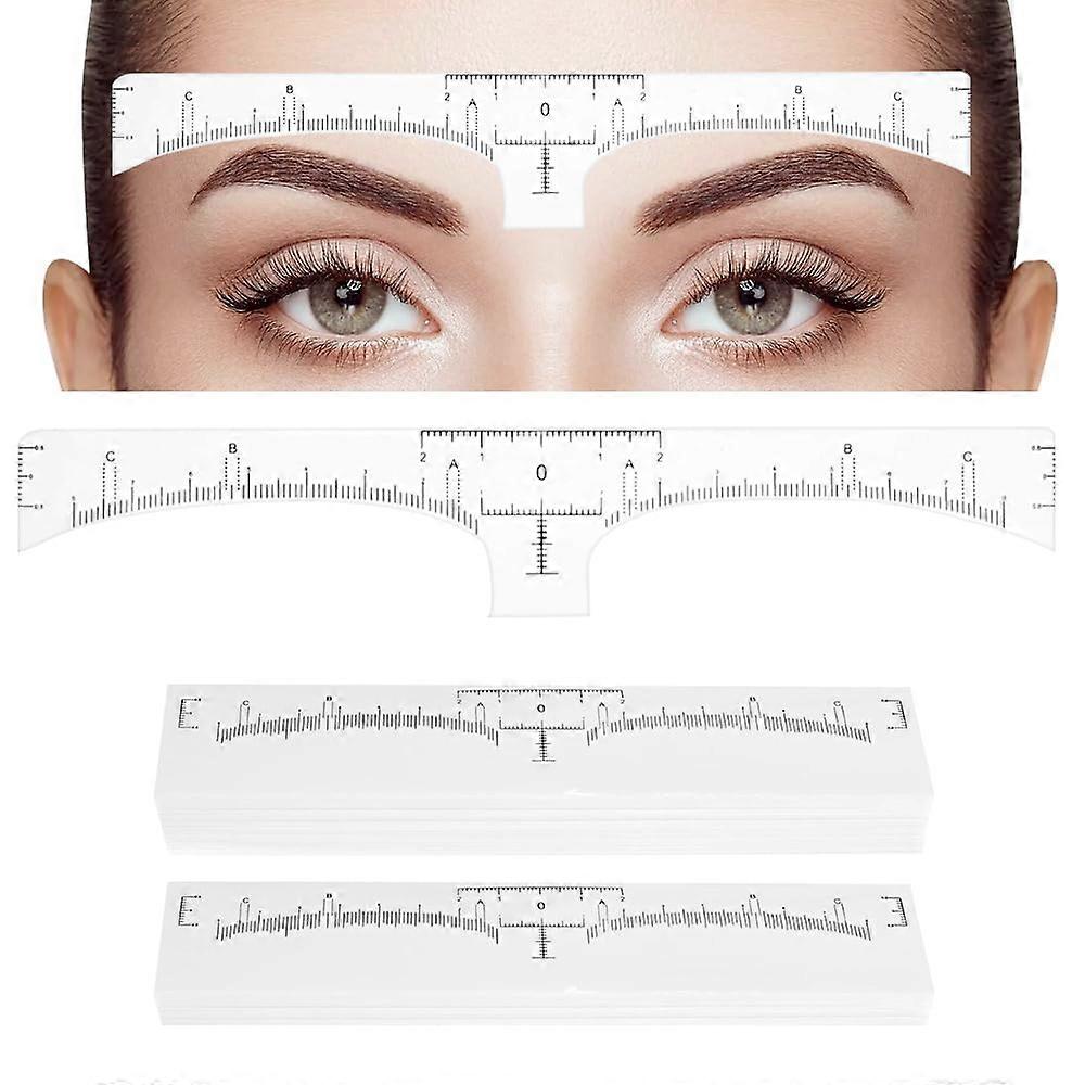 Eyebrow Mapping Tool 100 Count Disposable Adhesive Stencil Kit for Precision Brow Shaping