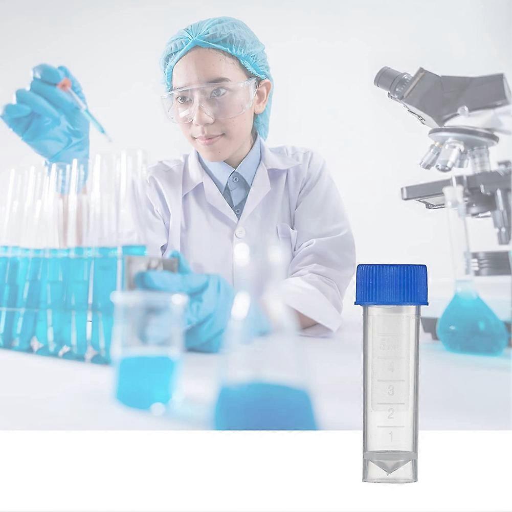 200Pcs 5Ml Plastic Graduated Vial Storage Container Test Tubes with Screw Caps