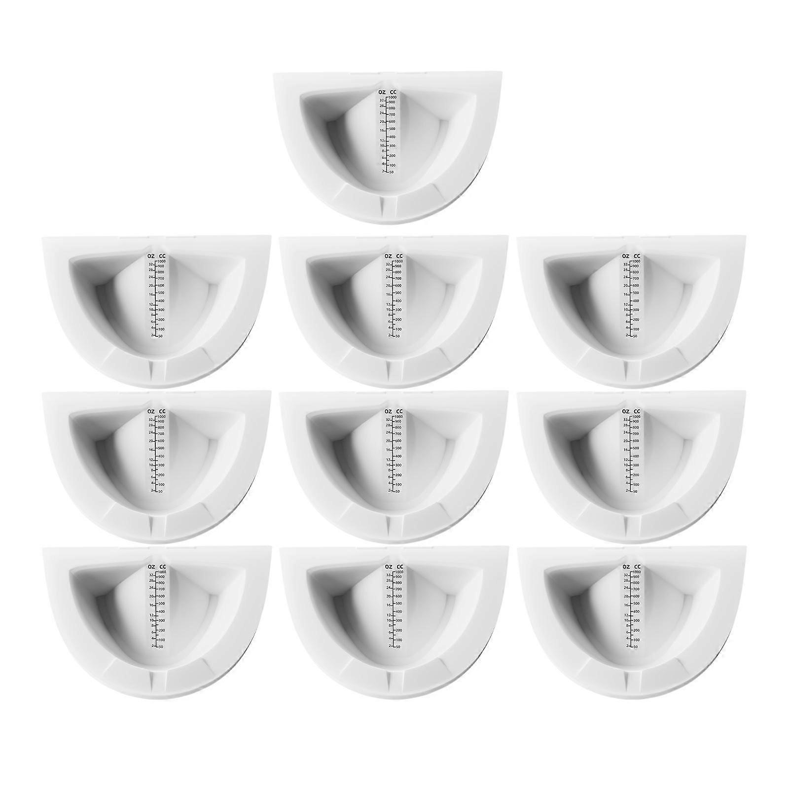 10x Graduated Specimen Collector Pans Flat Bottom Fluid Measuring Container