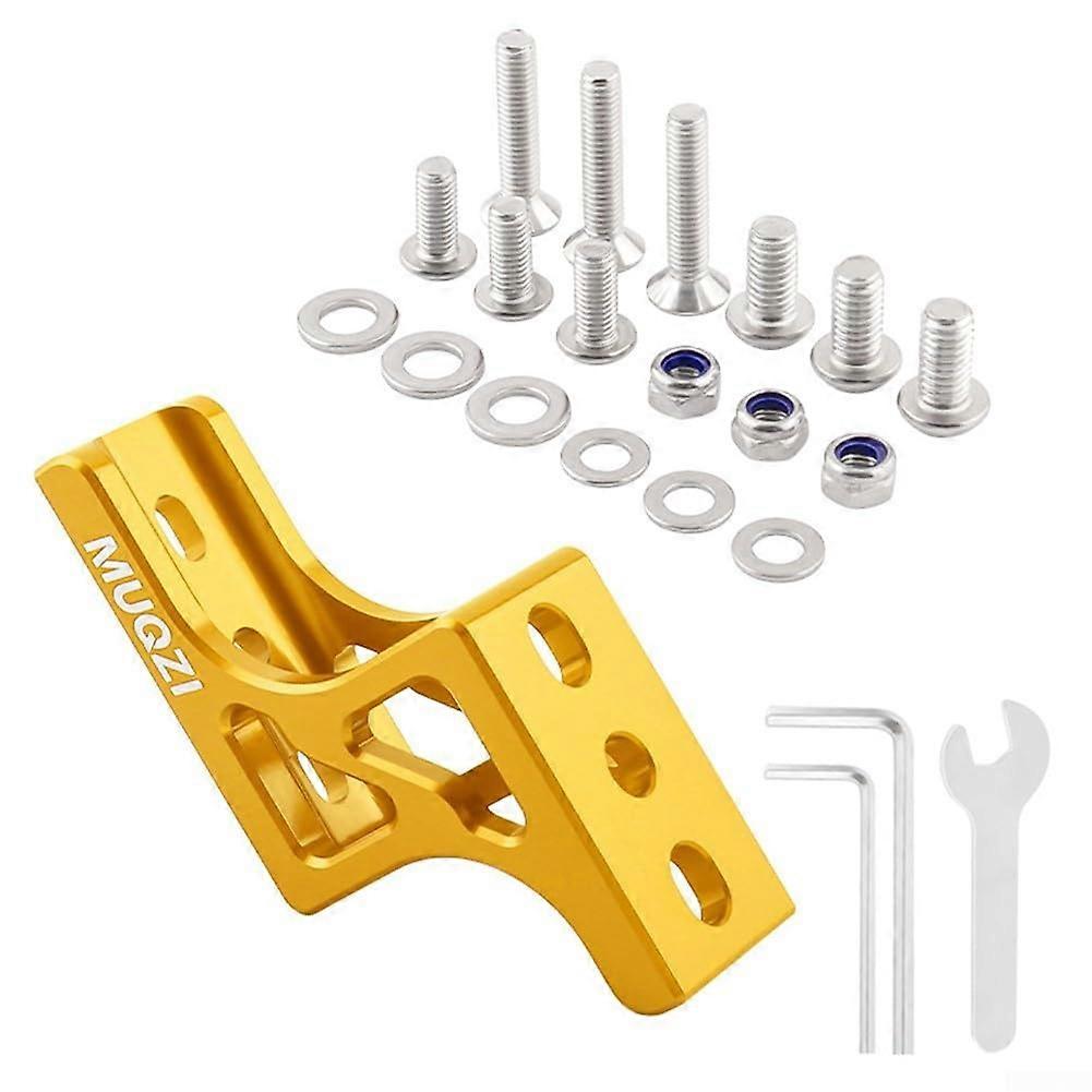 Adjustable Alloy Handlebar Extension with Front Bag and Light Mount Gold for Brompton Bikes